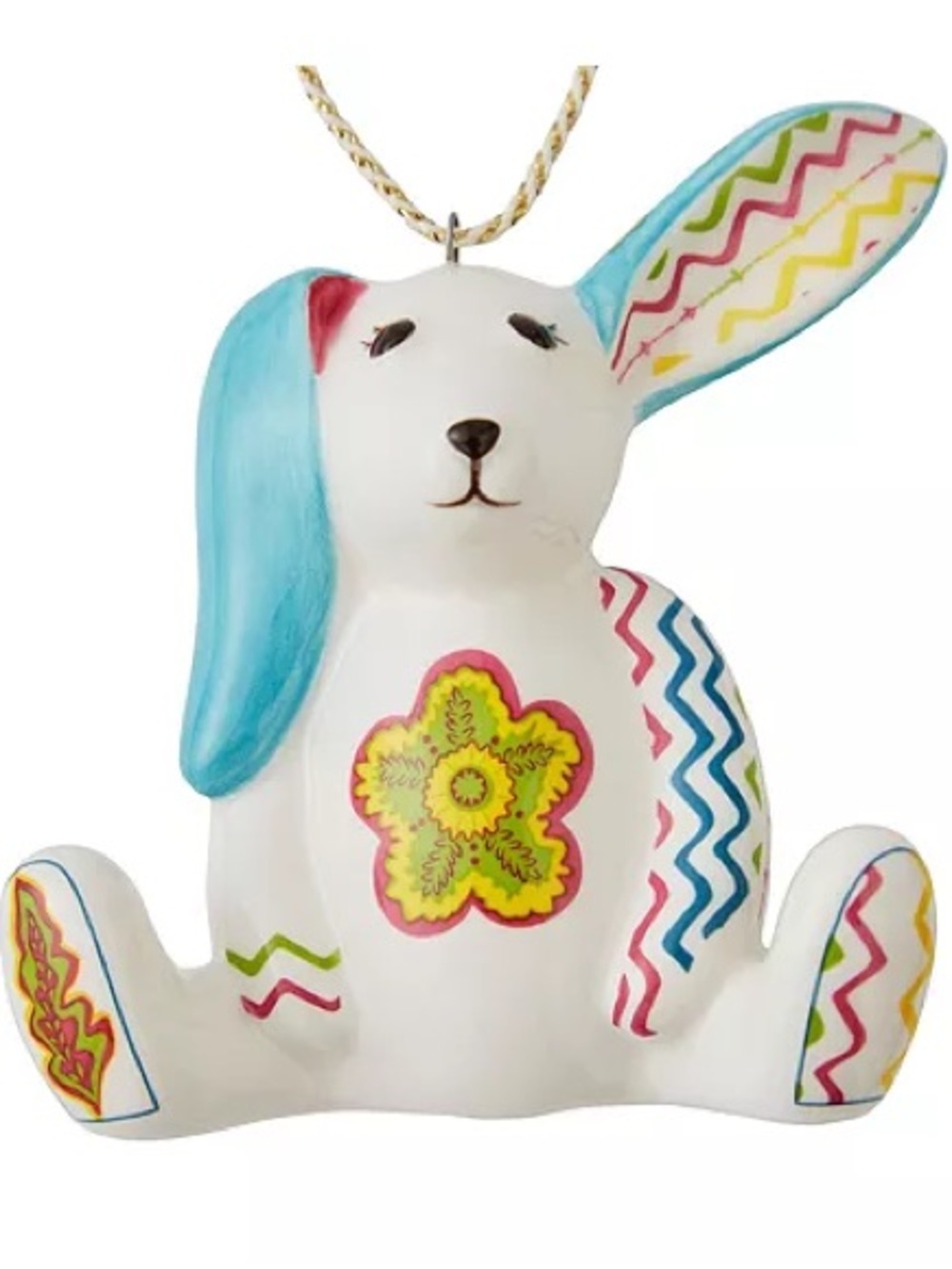Spode Kit Kemp Minnie Rabbit Patchwork Porcelain Ornament - Picture 4 of 16